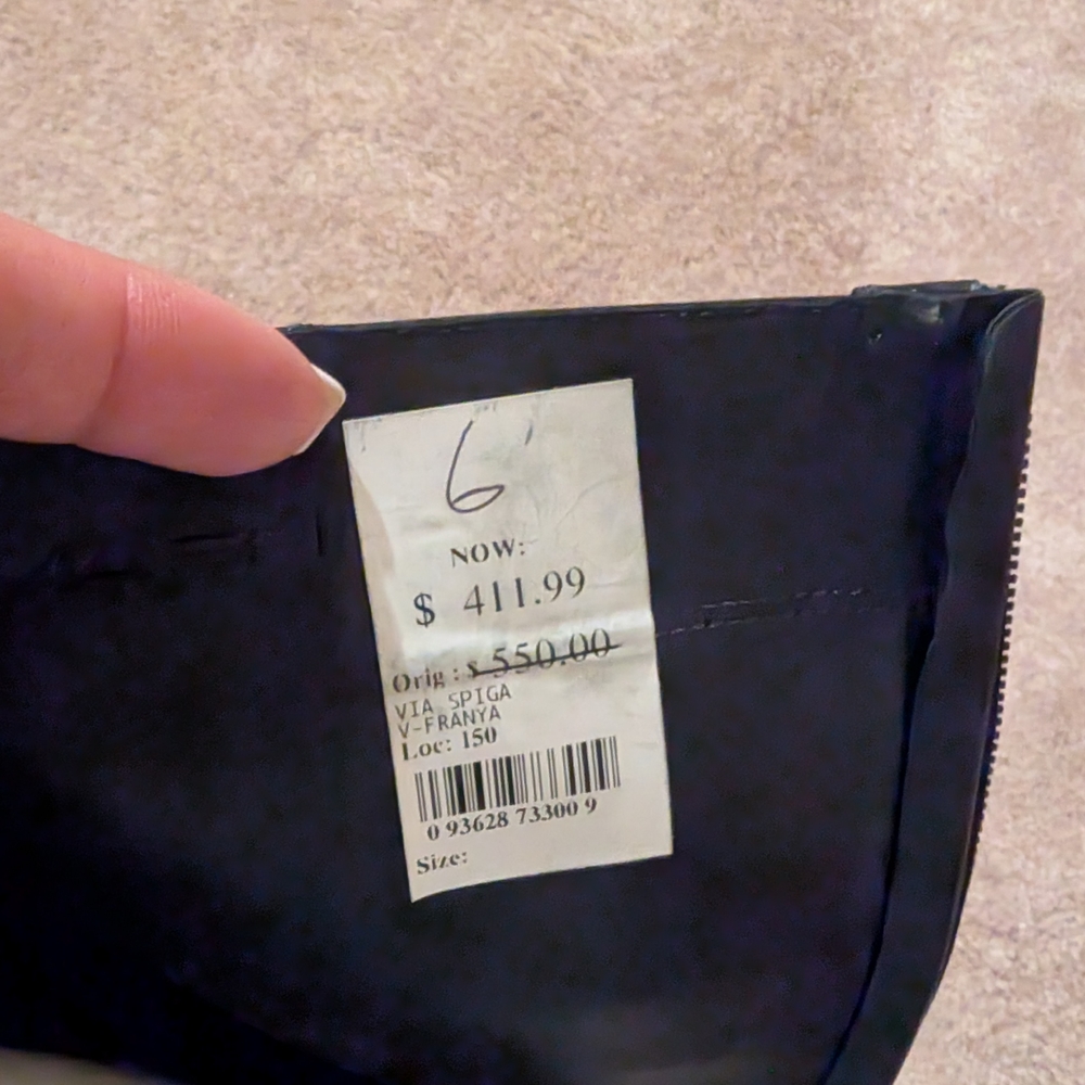 Via Spiga Black Strappy Heeled Boots - Picture 12 of 16